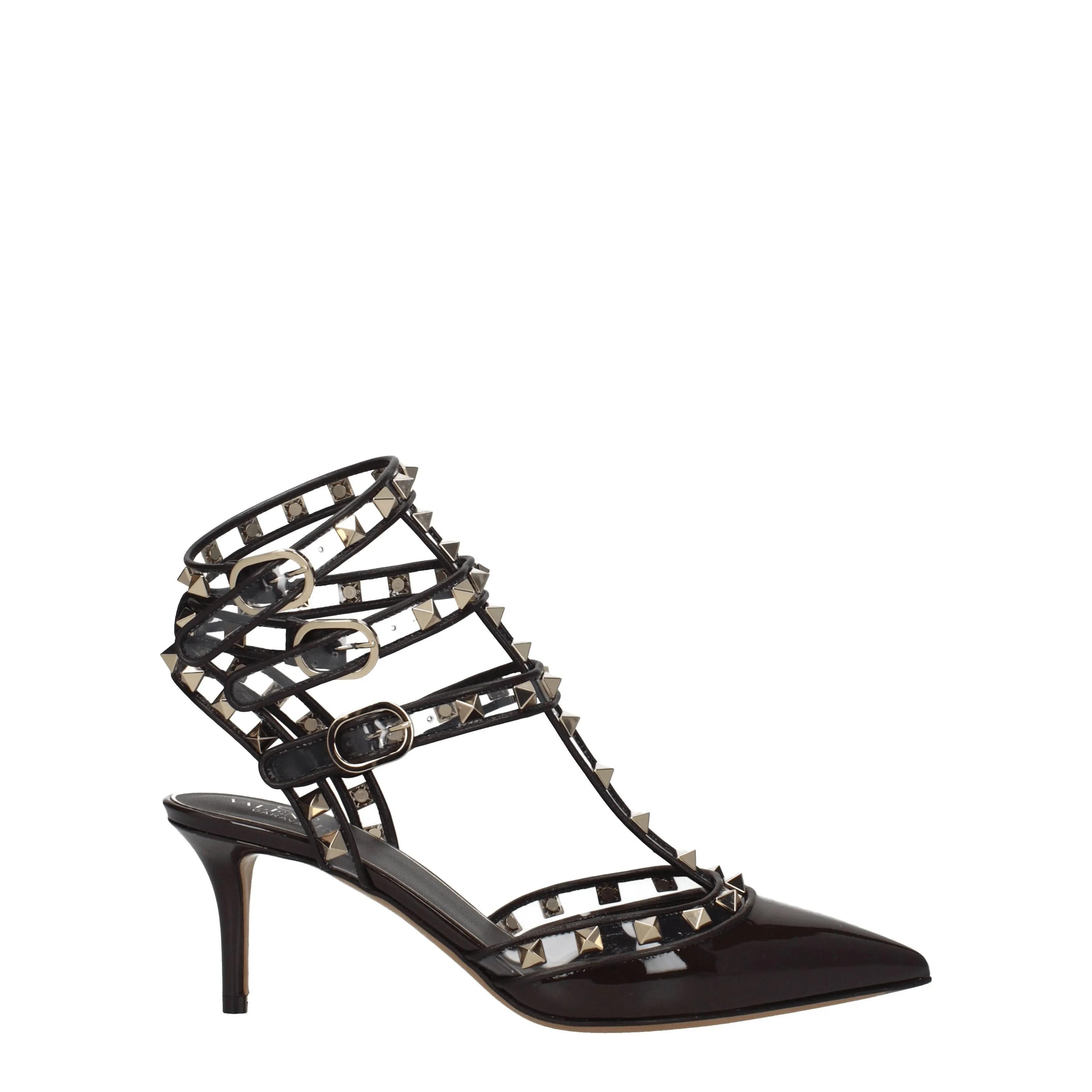 Valentino Garavani Sandali Donna Vernice Marrone/Ebano