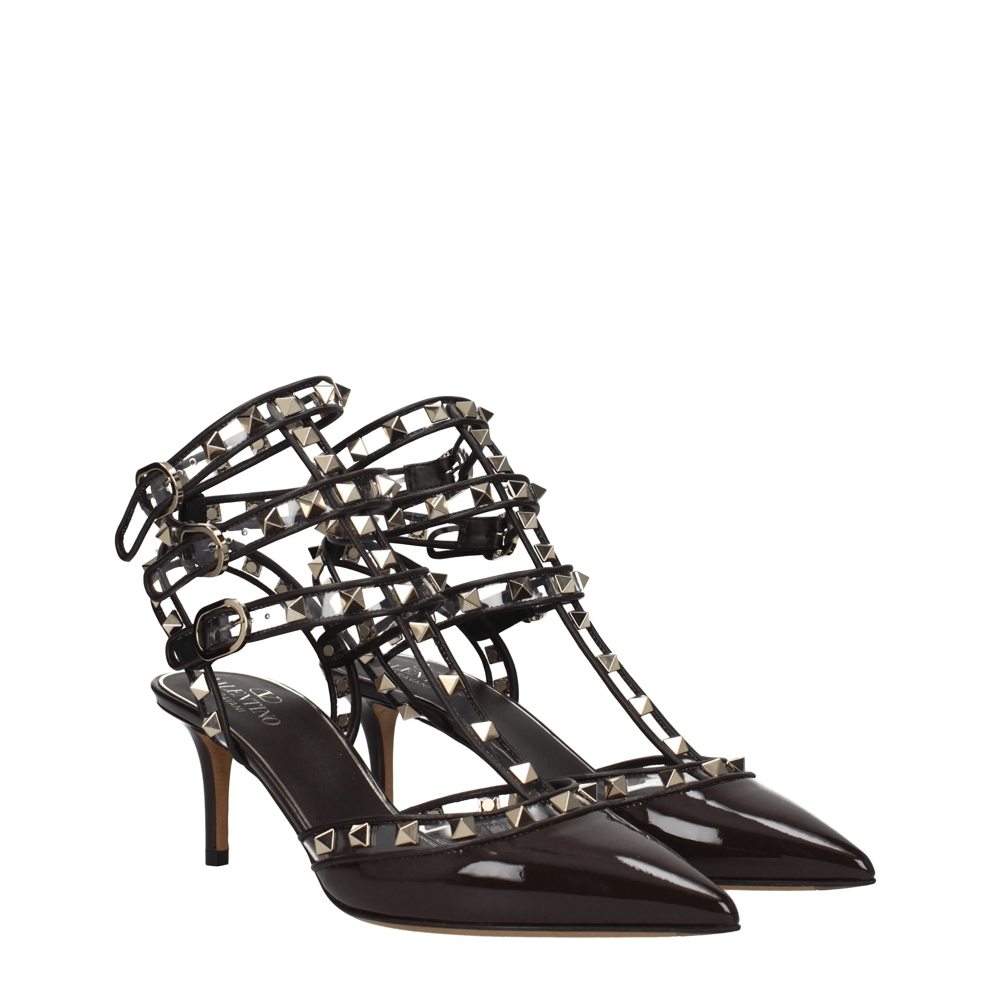 Valentino Garavani Sandali Donna Vernice Marrone/Ebano
