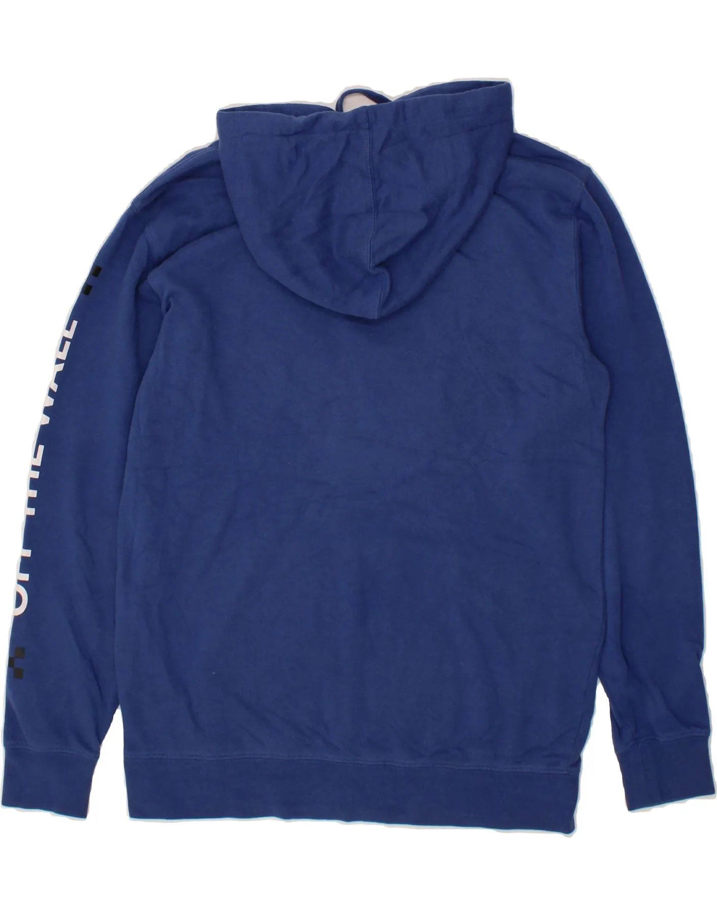 VANS Mens Graphic Hoodie Jumper Medium Blue Cotton