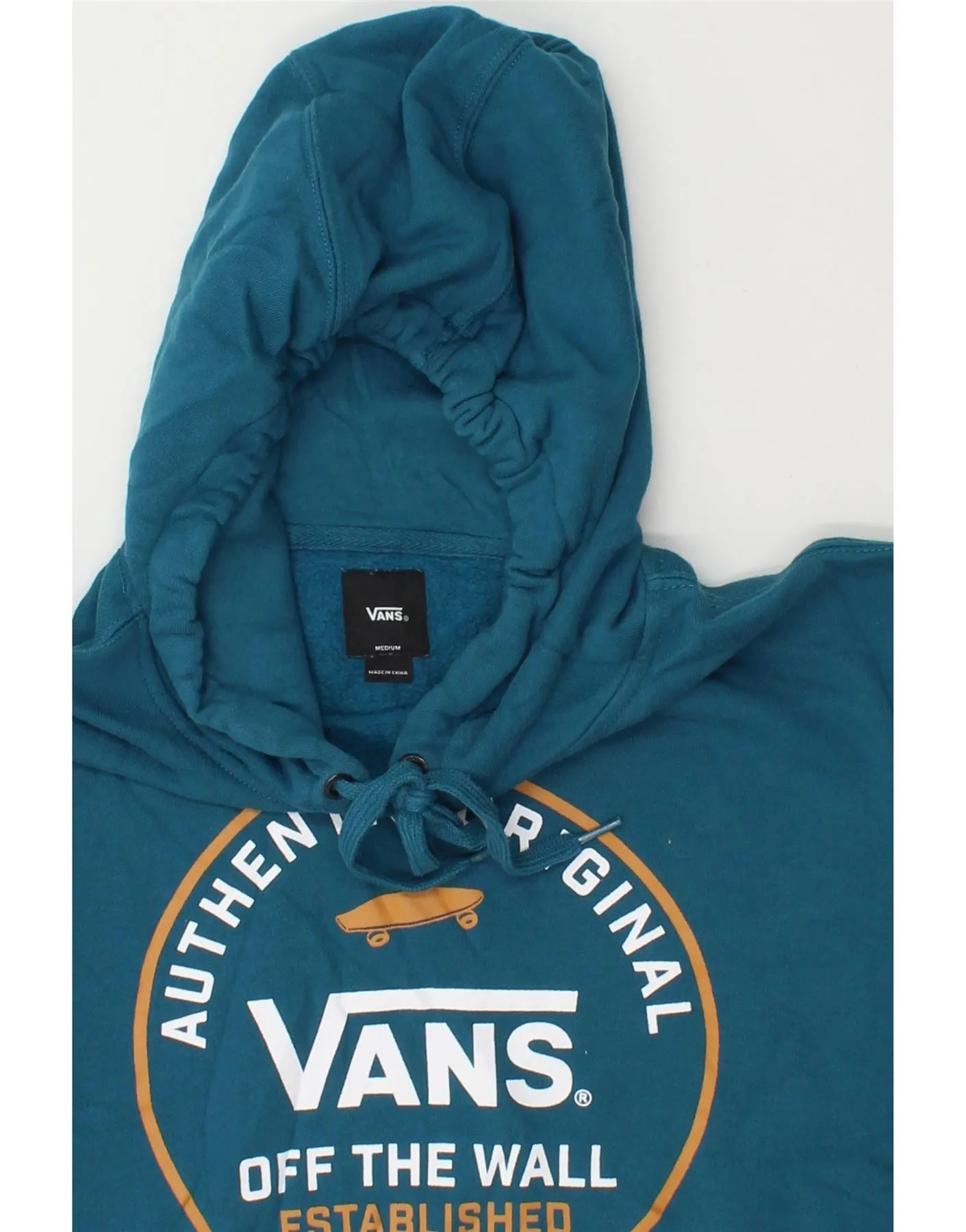 VANS Mens Graphic Hoodie Jumper Medium Blue