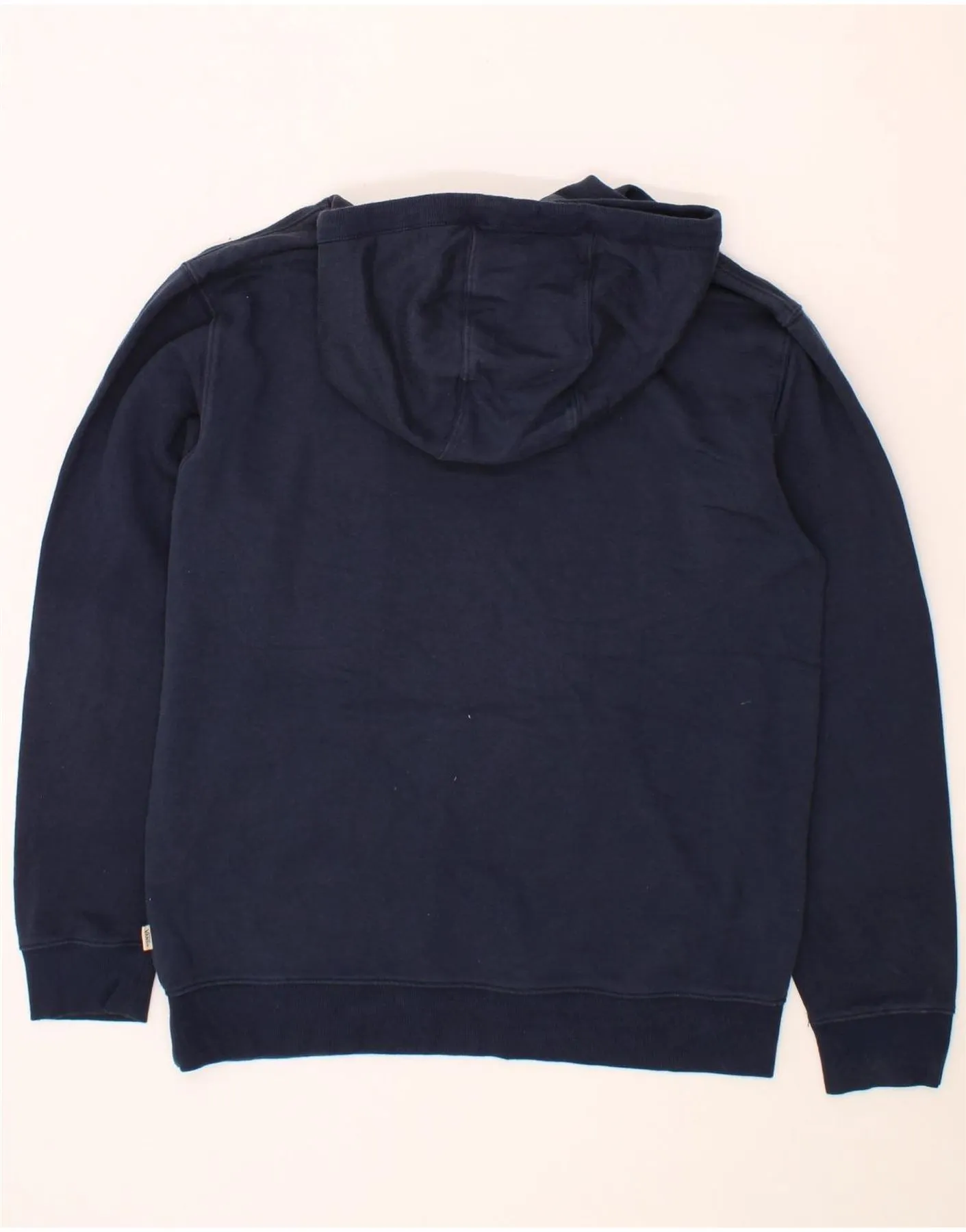 VANS Mens Graphic Hoodie Jumper Medium Navy Blue Cotton