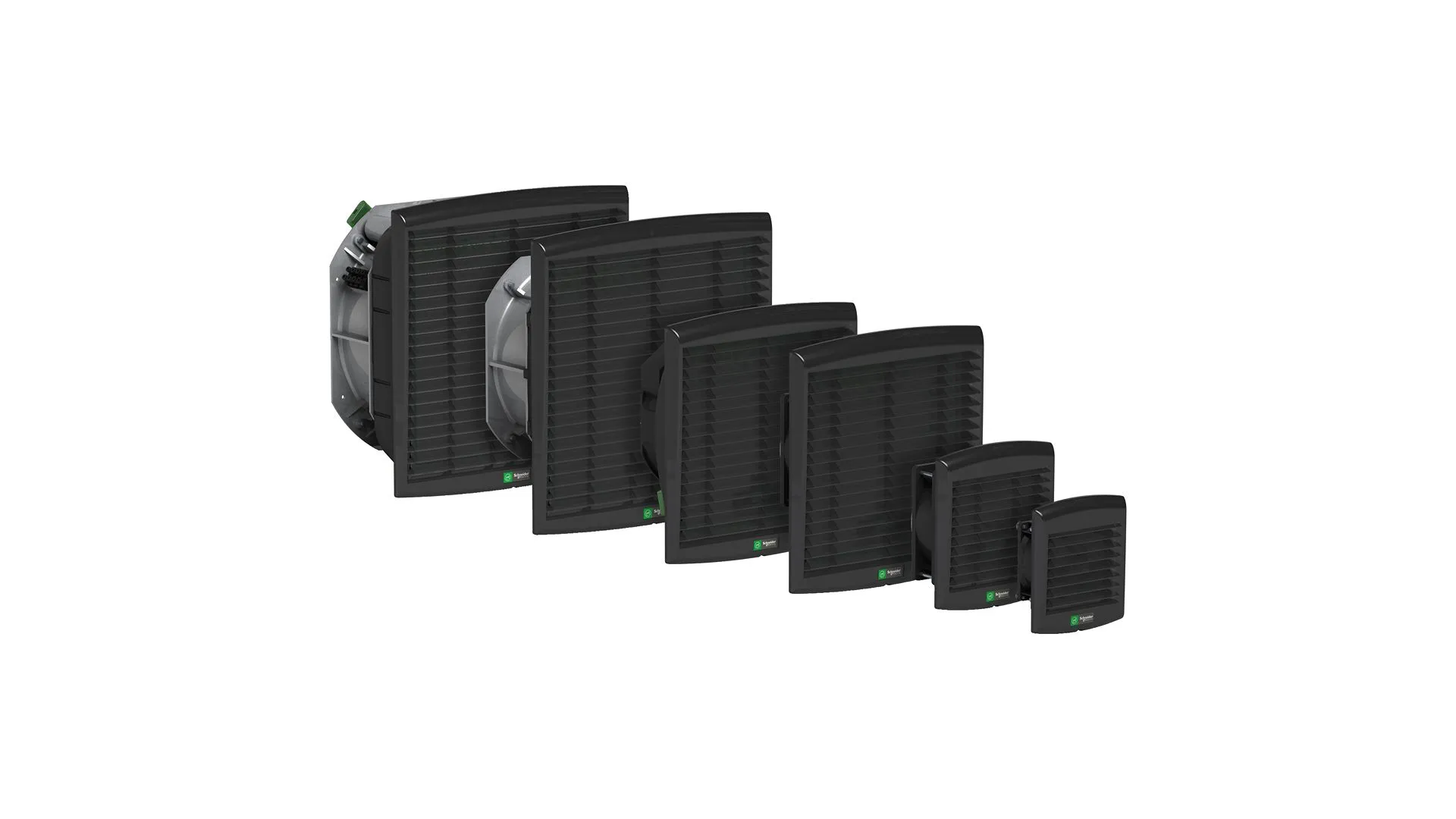 Ventilatore con filtro Schneider Electric 162 x 316mm, 207 → 244 V, rumorosità 75 → 76dB