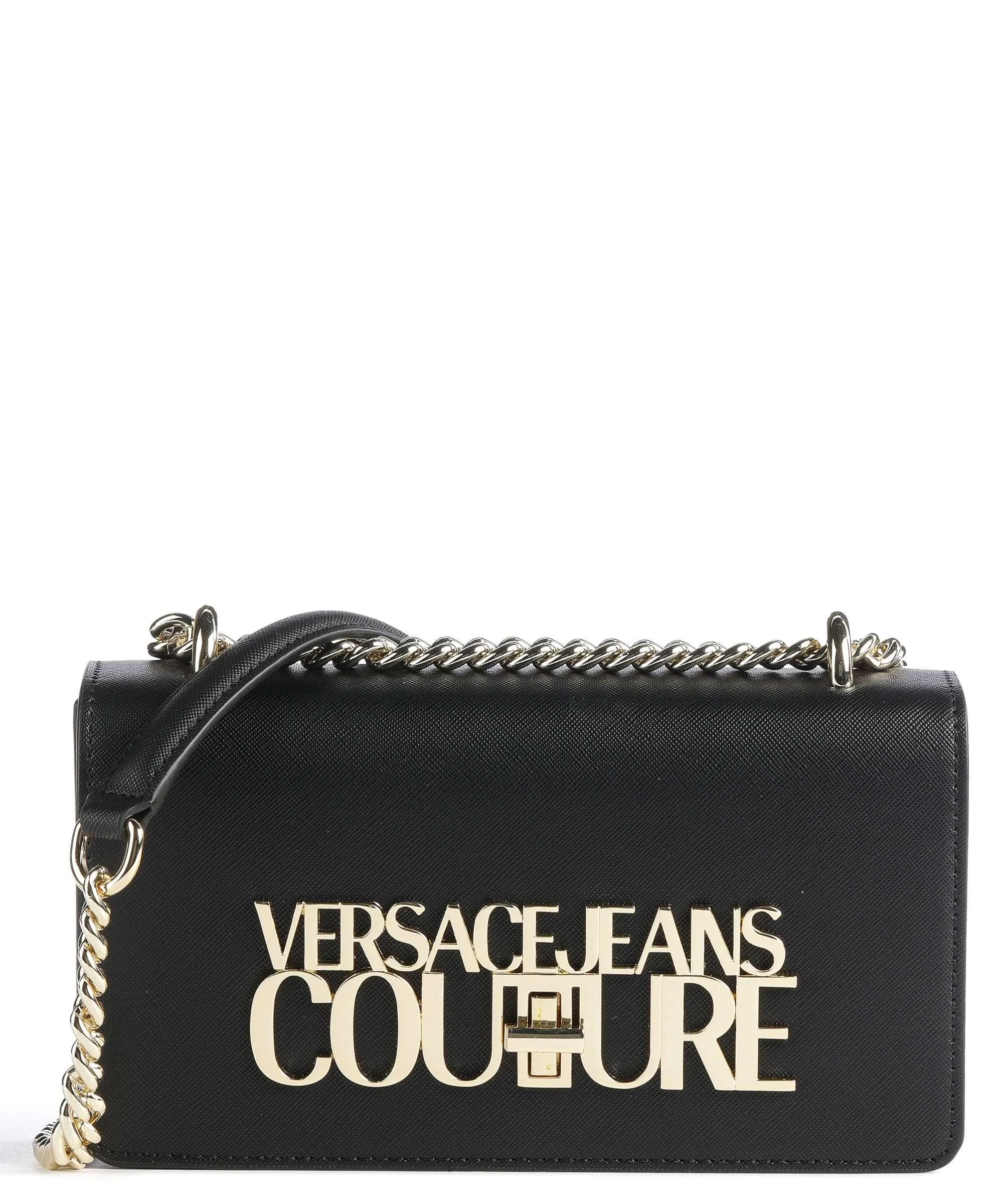  Versace Jeans Couture Logo Lock Borsa a spalla pelle sintetica nero  