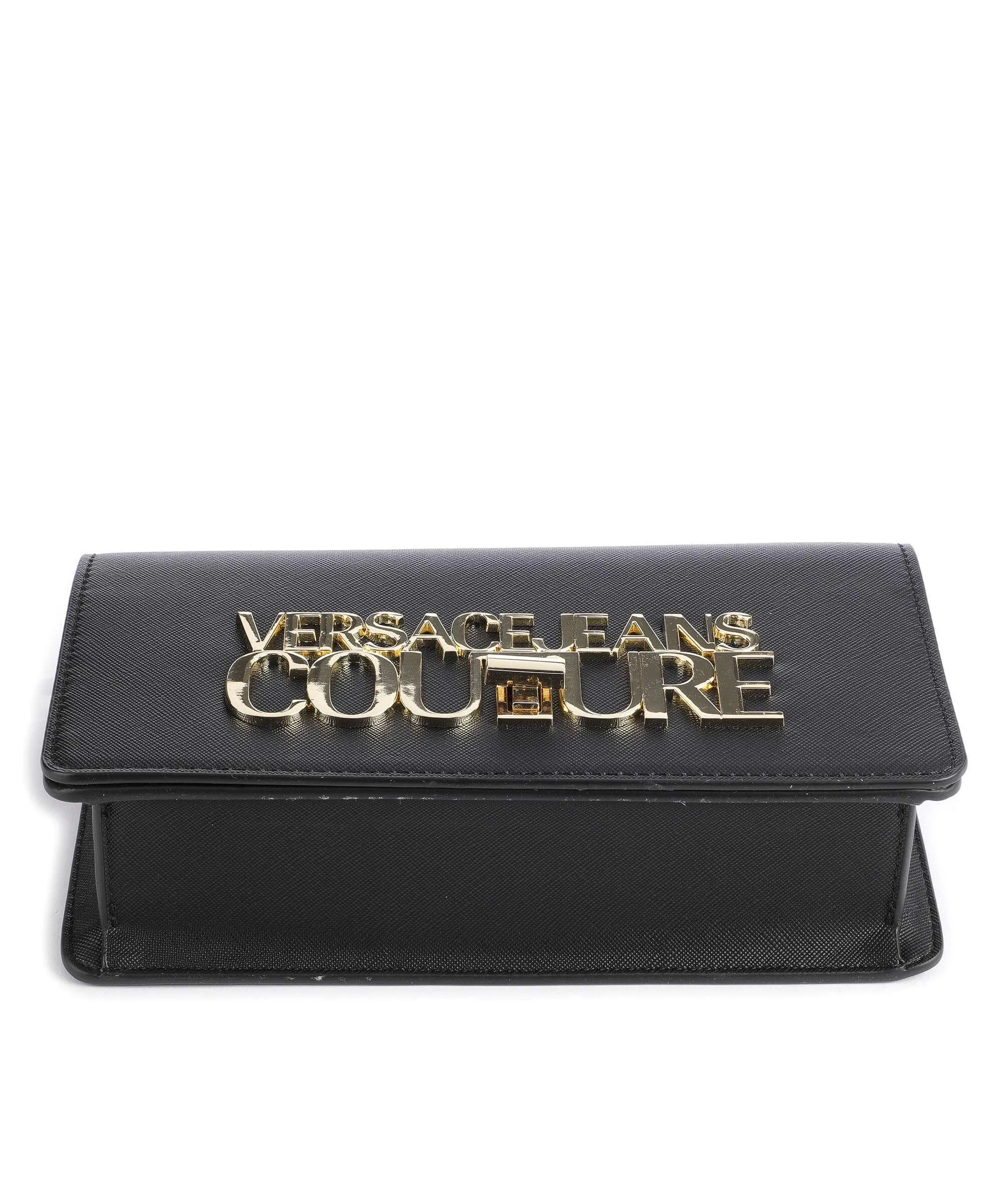  Versace Jeans Couture Logo Lock Borsa a spalla pelle sintetica nero  