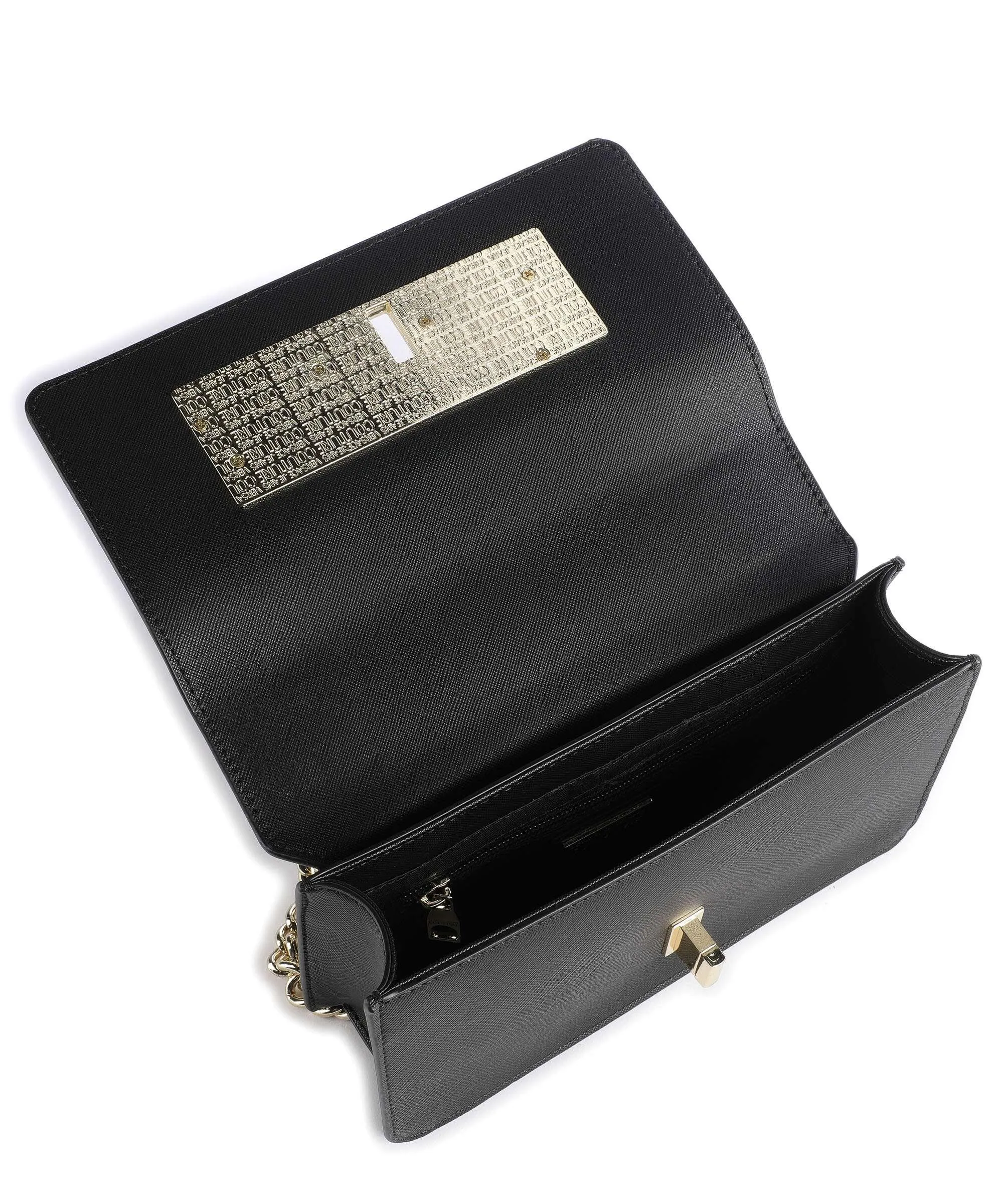  Versace Jeans Couture Logo Lock Borsa a spalla pelle sintetica nero  