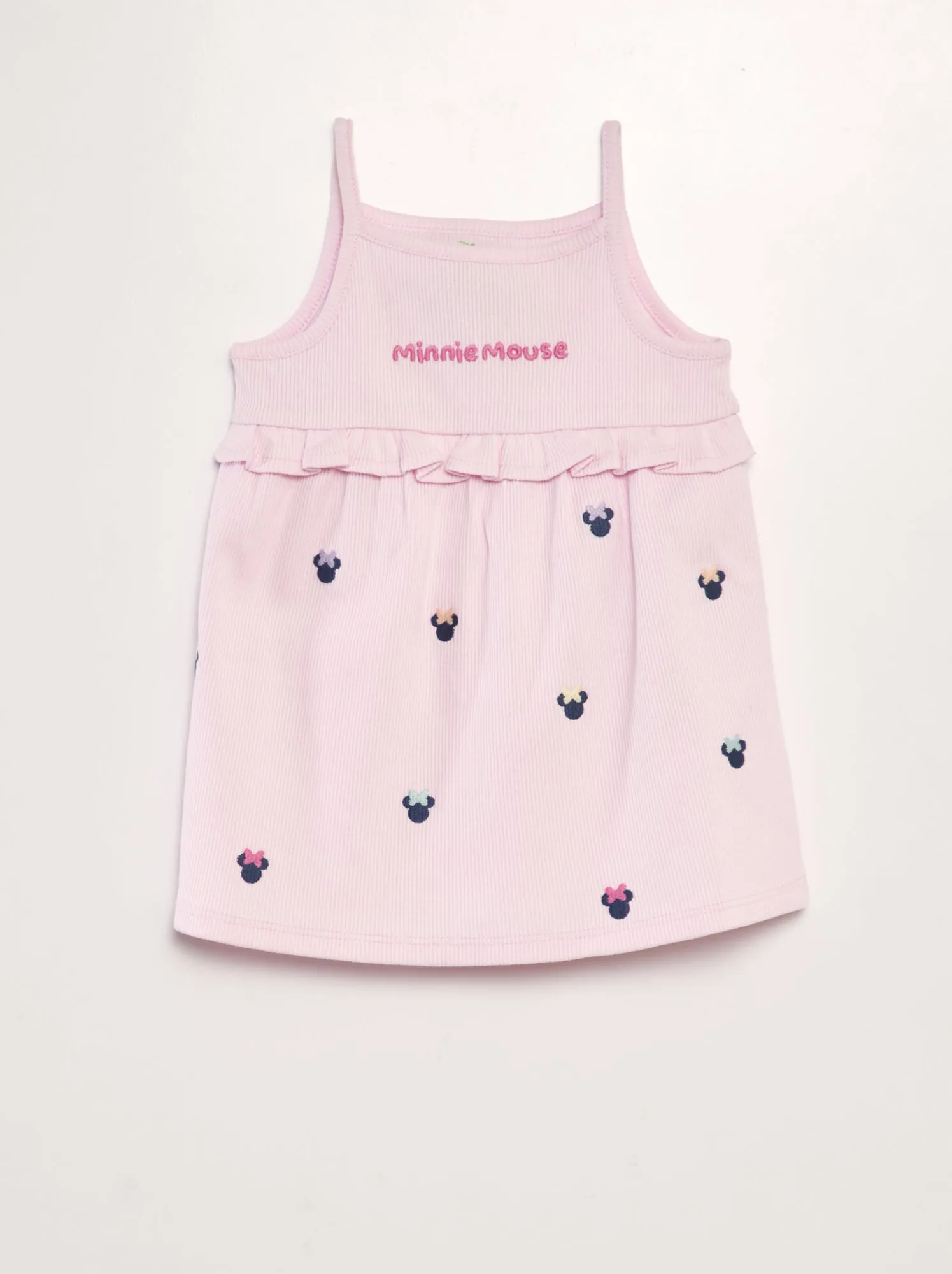 Vestito a coste 'Disney' con spalline sottili 'Minnie' - ROSA