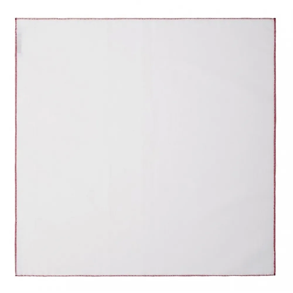 Viola Milano - Fazzoletto da Taschino in Cotone/Lino Carlo Riva - Rosso - Handmade in Italy - Luxury Exclusive Collection
