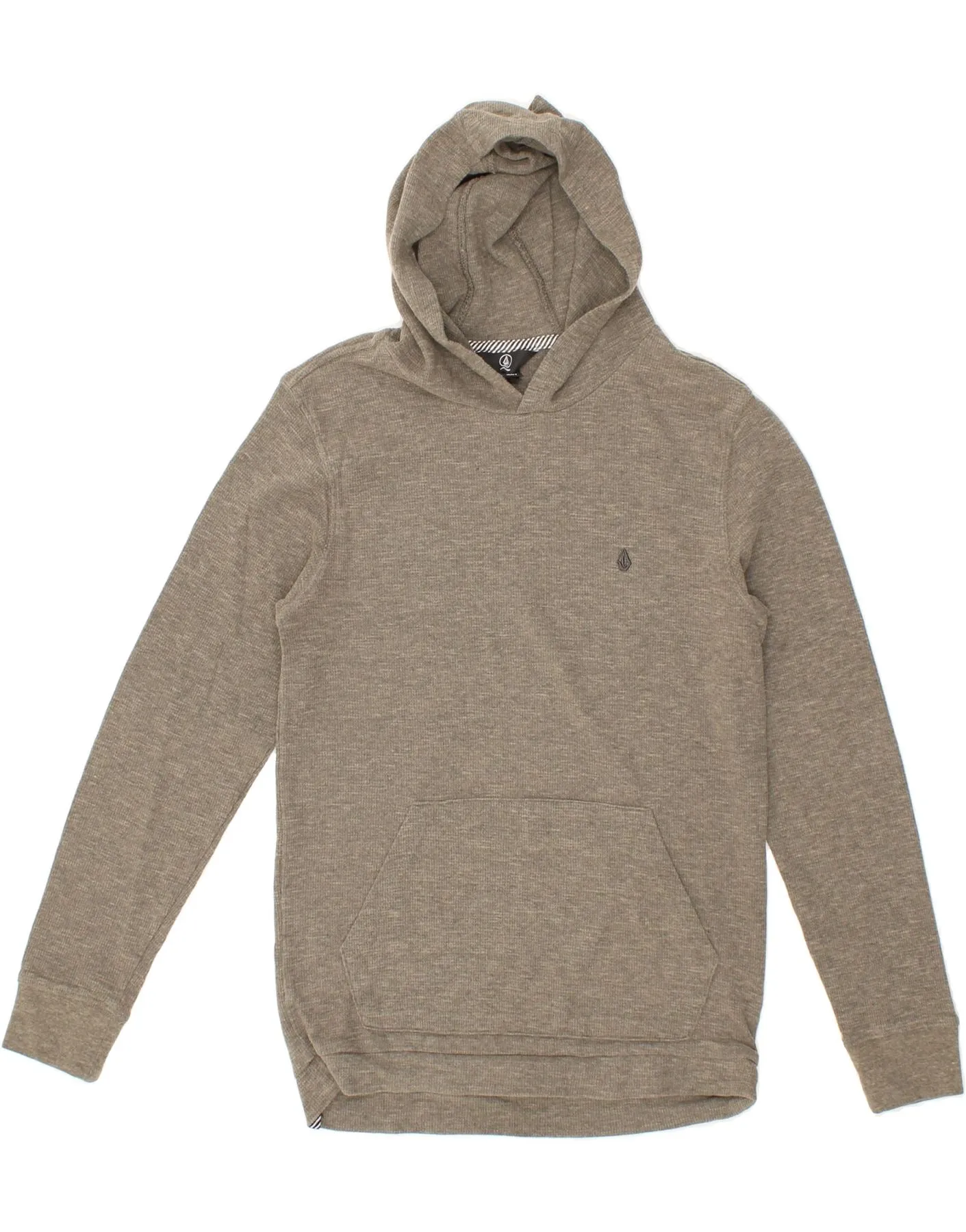 VOLCOM Mens Hoodie Jumper Small Grey Cotton