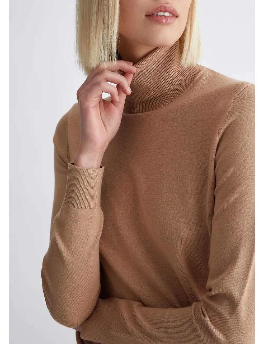 WF3126 71320 MAGLIA DONNA LIU JO DOLCEVITA COLLO ALTO MAGLIETTA SHIRT MAGLIE