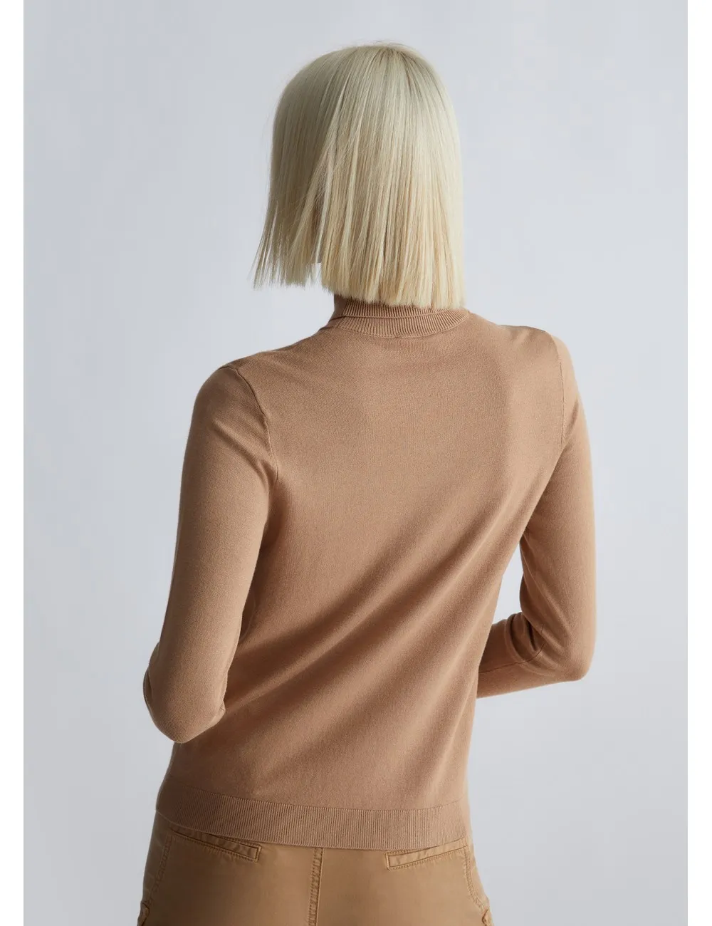 WF3126 71320 MAGLIA DONNA LIU JO DOLCEVITA COLLO ALTO MAGLIETTA SHIRT MAGLIE