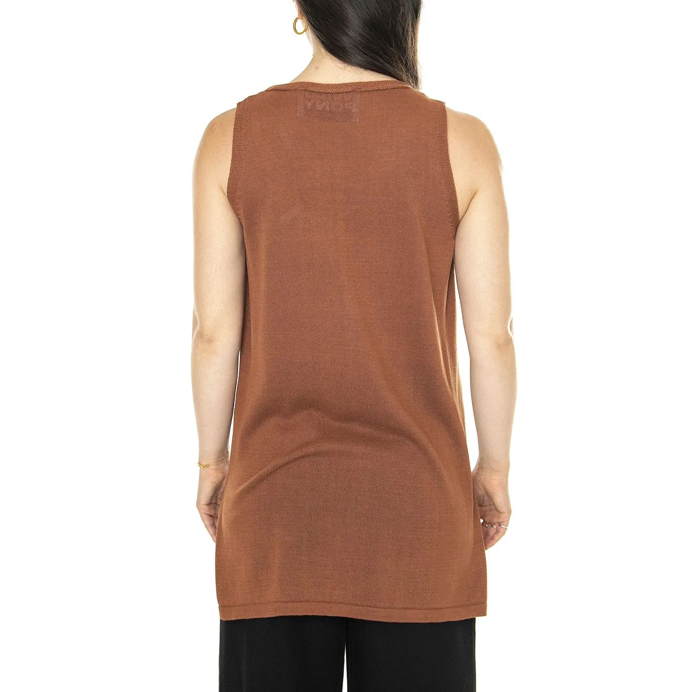 WILD PONY Cárdigan punto tipo chaleco marrón Brown - Cardigan Donna Marrone    
